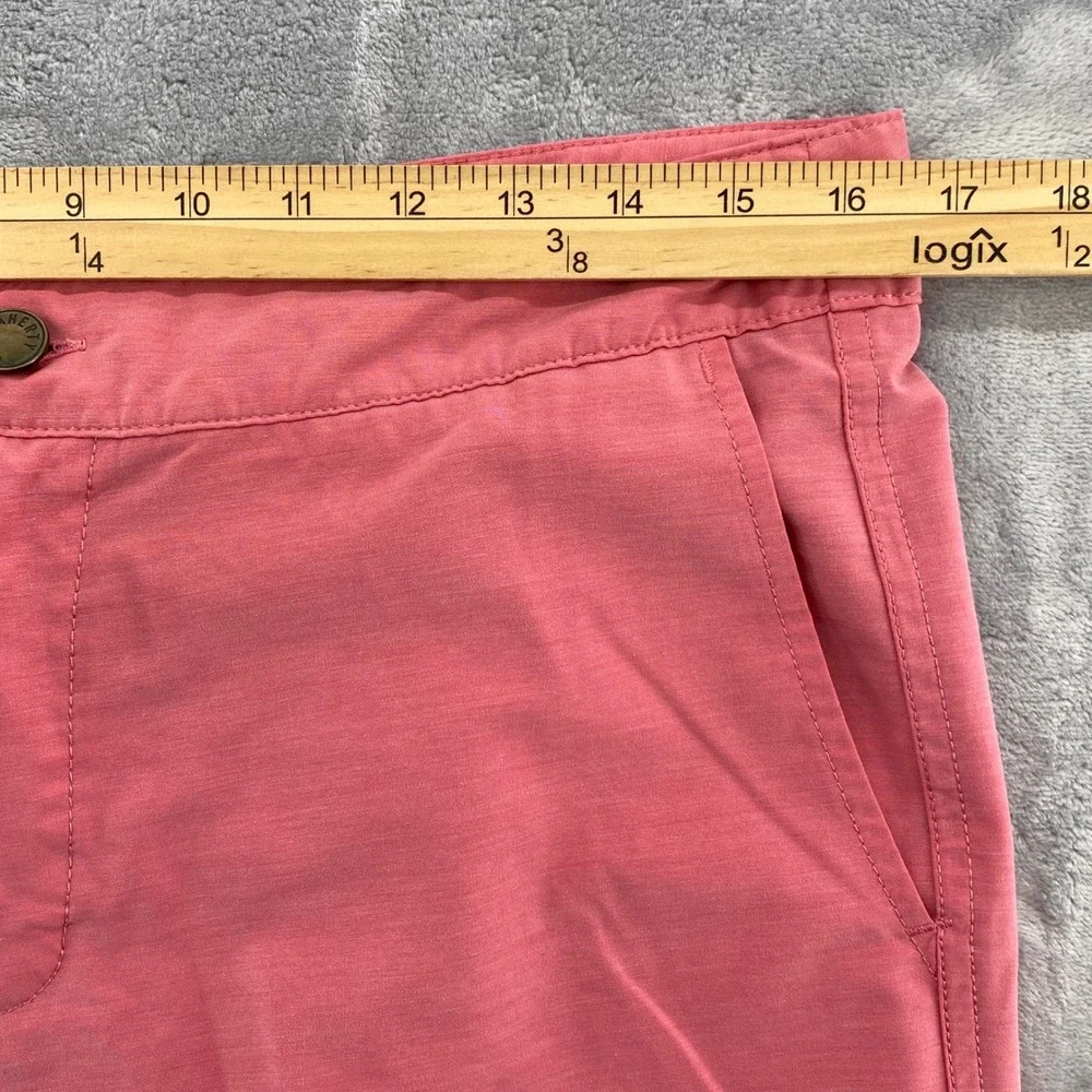 Faherty All Day Shorts Mens 32 Coral Pink Hybrid Board Shorts Quick Dry Stretch